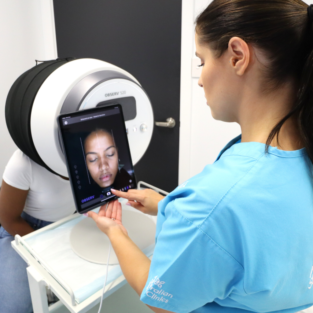 Using the advanced Observ Skin Analysis technology at Australian Skin Clinics
