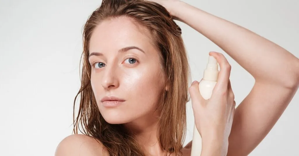 set makeup with hair spray